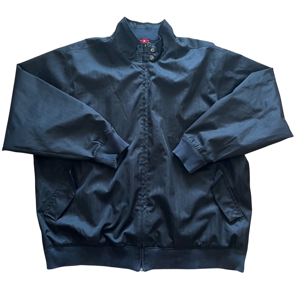 Jordan Brand Mens Black Herringbone Harrington Jacket Full‎ Zip Jumpman Logo 4XL